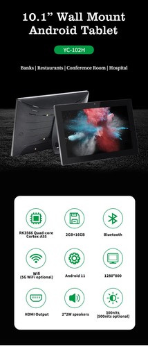 10.1'' Wall Mount 2GB+16GB All in One 1280*800 Touch Screen Advertising Player - Picture 7 of 12