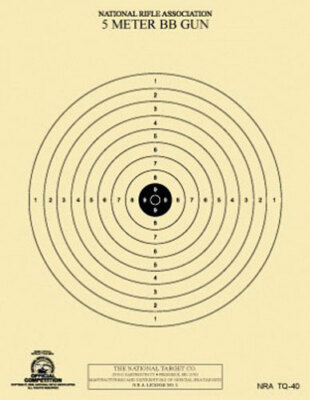 100 Official NRA TQ-40 5 Meter BB Gun Targets, 7