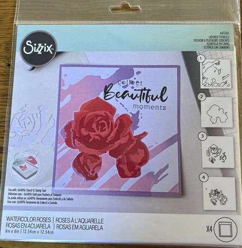 Sizzix Aquarell Rosen Lagenschablonen 4 Stck. von Olivia Rose - Bild 3 von 4