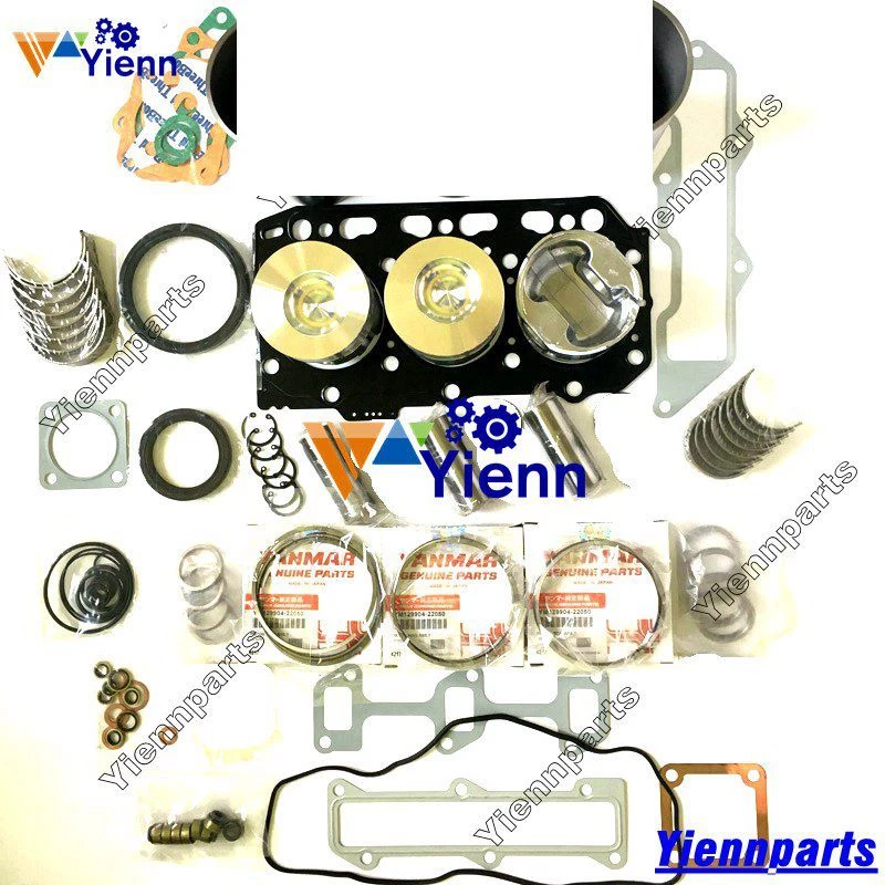 3TN78 3TN78L-RB Overhaul Rebuild Kit For Yanmar Engine Gasket Piston Bearing Set - Image 1 of 4