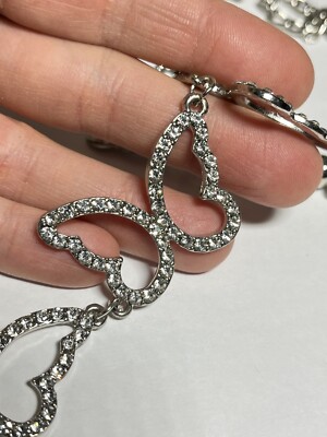 Vintage Y2K Rhinestone Butterfly Belt Chain Link Shiny Vintage Y2K Rhinestone Butterfly Belt Chain Link Shiny