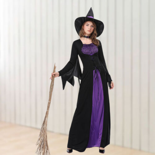 FE# Women Purple Vampire Costume Vintage Style Square Neck Slim Fit Party Clothi - Bild 1 von 12