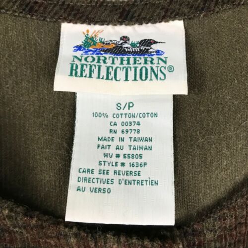Northern Reflections Dress Womens Small Green Plaid Corduroy Sleeveless A Line - Picture 2 of 8