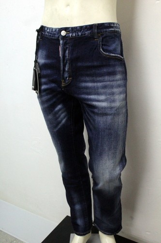 Dsquared2 Jeans Uomo Pantalone Nuovo Taglia 54 Blu Pant Pants Regular In Cotone - Zdjęcie 10 z 19