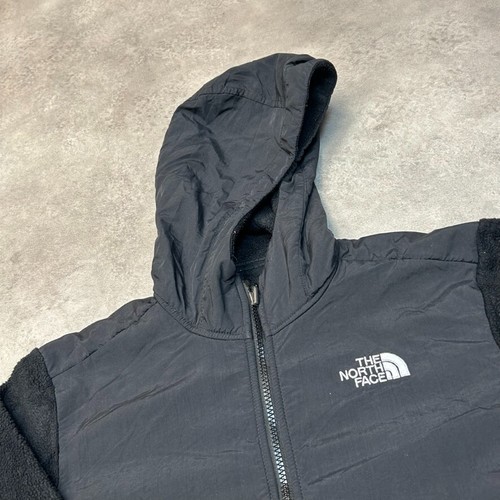 The North Face Denali Fleece Kids Large Full-Zip Vintage Jacket, Black - Picture 2 of 9