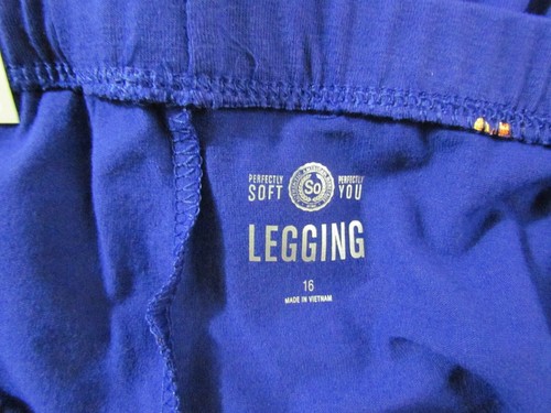 NWT$16 SO Perfectly Soft LeggingNavy Blue Foil Heart Design Girls Size 16 - Picture 17 of 23