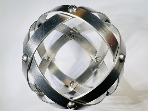 Genesa Crystal diametro 8 cm alluminio naturale argento profilo 1 cm - Foto 3 di 4