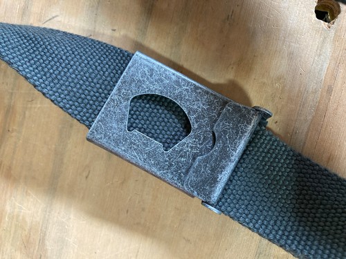 Affliction Belt - Canvas - Dark Grey - 45" Long - Bottle Opener Buckle - Picture 3 of 4