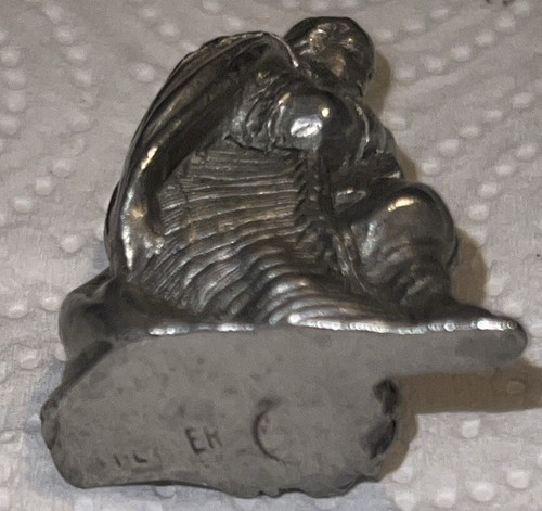 Danforth Pewter Port Christmas Nativity Set Replacement Piece Shepherd Kneeling - Picture 3 of 3