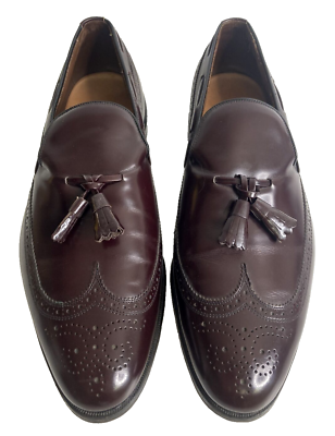 ALLEN EDMONDS Berwick 11.5 D Burgundy Leather Tassel Loafers  display picture 2