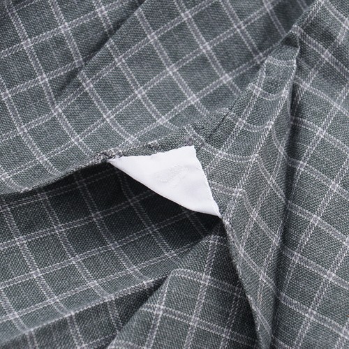 Barba Napoli Slim-Fit Grayish Green Check Cotton Dress Shirt 15.75 (Eu 40) - Picture 6 of 7