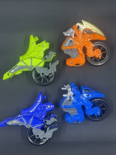 Power Rangers Dino Charge Bikes Motorcycle Cycles Orange Blue Toy - Afbeelding 1 van 8
