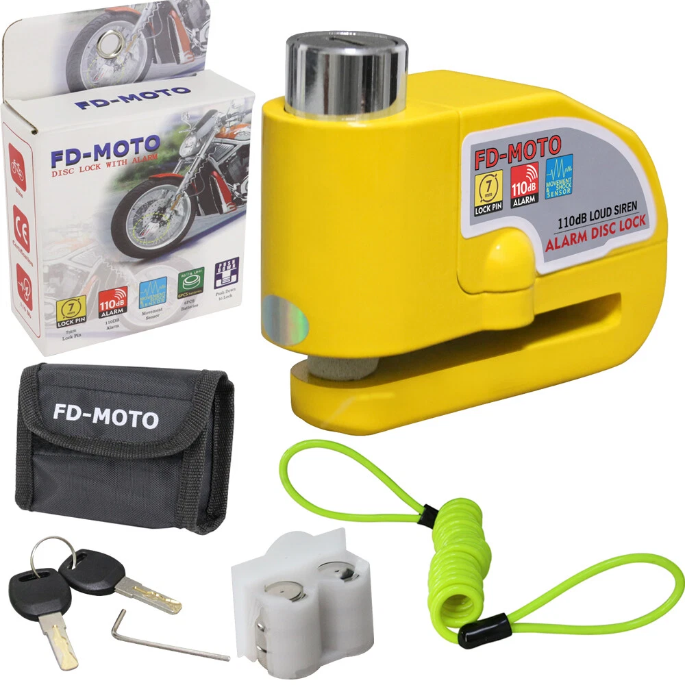 FD MOTO Motorbike Brake Disc Lock Scooter Motorcycle Alarm Lock