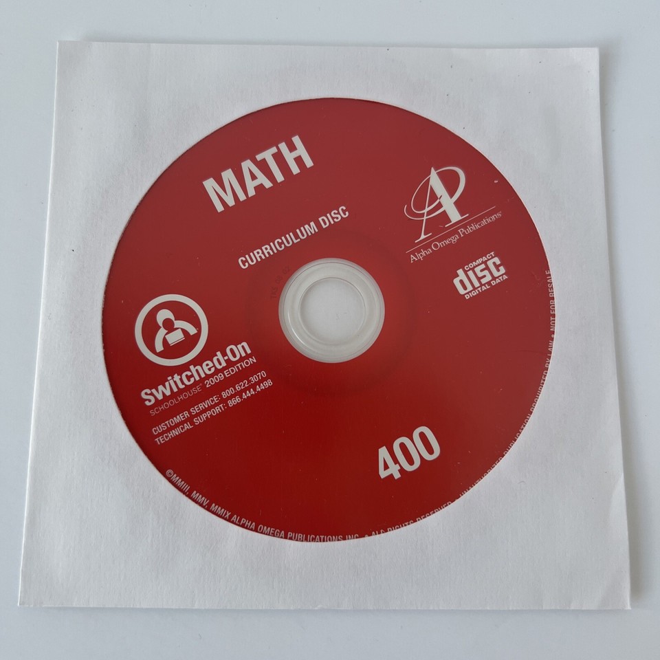 Switched On Schoolhouse 4th Grade 400 Level Language Arts Science Math (Read) eBay