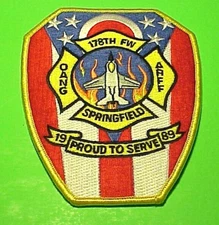 SPRINGFIELD  OHIO  OH  5"  OANG / ARFF / 178th FW  FIRE DEPARTMENT  PATCH