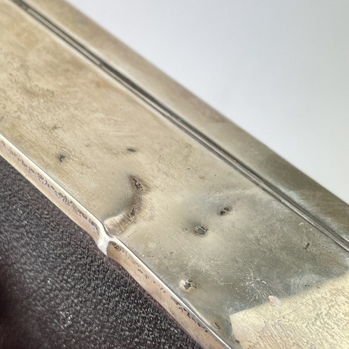 Antique Solid Silver Cedar Lined Cigarette / Cigar Box 17.5cm Armorial Crest - Picture 10 of 12