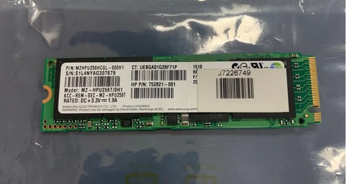 HP Samsung XP941 Series 256GB M.2 SATA SSD MLC PCI Express 2.0 x4 NVMe 2280 - Picture 4 of 5