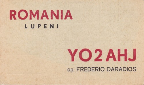 Rumänien, 1972, Vintage QSL-Karte - Funkamateur - Bild 1 von 2