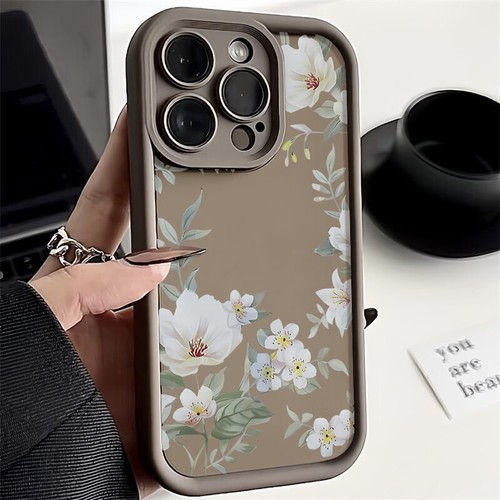 Coque silicone ShockProof Flowers pour iPhone 17 16 15 14 13 Pro Max 12 11 Cover - Picture 15 of 21