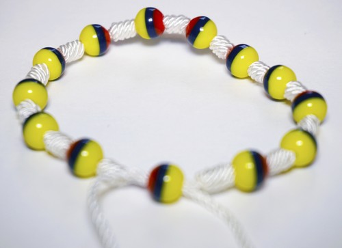 Original Handmade Bracelet Flag Colors Colombia Ecuador Venezuela  - Picture 8 of 12