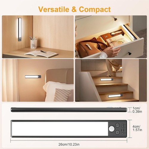Under Cabinet Kitchen Lights, 84 LED Rechargeable Motion Sensor - Picture 4 of 10
