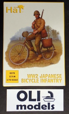HaT 8278 1//72 WWII Japanese Bicycle Infantry FIGURES SET