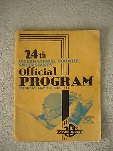 1936-Indy-500-Race-Program-Very-Rare-Original-antique-auto-ads-Louis-Meyer-wins