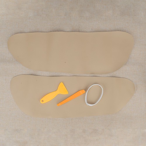 2x Cubiertas de panel de puerta delantera de cuero beige aptas para Ford Escape 2001-2007 - Imagen 3 de 7