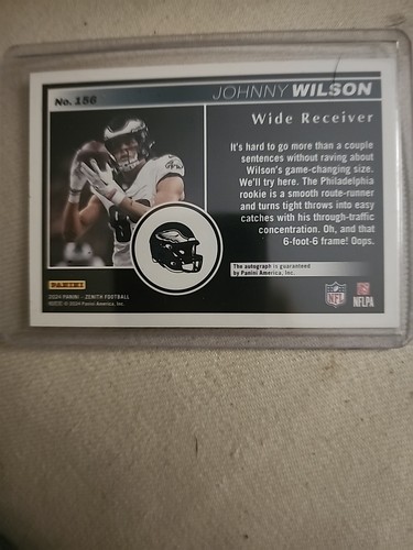 2024 Panini Zenith Johnny Wilson Red No Huddle (RC, AU) - Bild 8 von 14