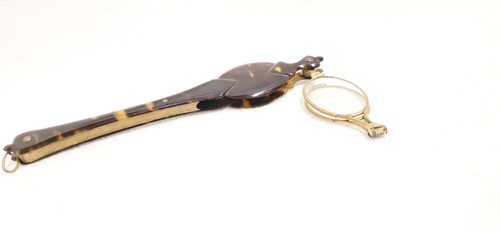 Lorgnette Antike Damen Klappbrille Im Original Schildpatt Behälter um 1920 - Bild 6 von 11