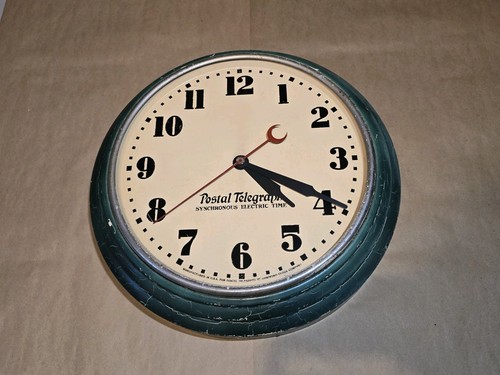 Hammond Postal Telegraph Synchronous Electric Wall Clock PARTS/REPAIR Vintage