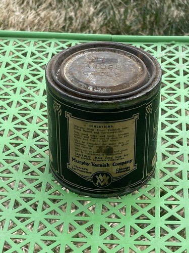 Vintage MURPHY Varnish Can Four Hour Paint Hardware Household  - Picture 8 of 11