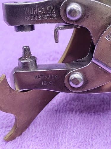 VTG Bernard No.130 Wunaxion eyelet punch W. Schollhorn USA,spring Action,6" - Picture 4 of 22