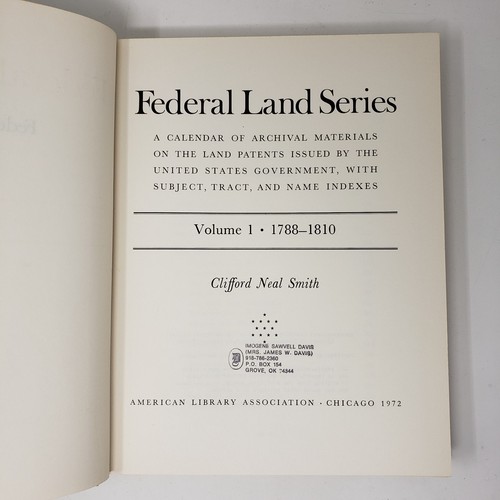 Federal Land Series Vol 1-4 by Clifford Neal Smith -Hardcover, Illustrated, Maps - Picture 5 of 9