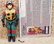Complete Really Nice Vintage 1986 GI Joe Lift Ticket Tomahawk v1 With Mic