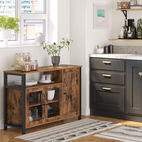 Credenza, Mobile Da Cucina, Mobile Contenitore, Con 3 Ante, per Soggiorno, Cucin - Foto 5 di 12