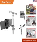 Secure 360° Tablet Holder for Mic Stand - Ideal for Live Performances & Photos