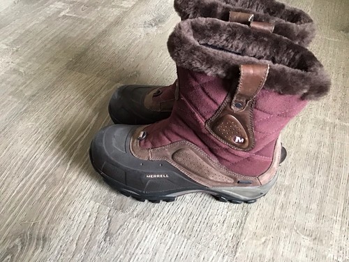 Merrell Womens Whiteout Waterproof Huckleberry Size 8 Snow Winter Boots J87990 - Picture 5 of 13