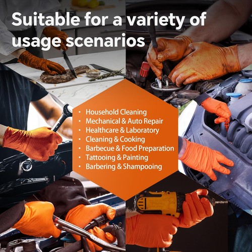 10mil Nitrile Gloves Disposable Rubber Latex Mechanic Gloves,Industrial Dispo... - Picture 6 of 6