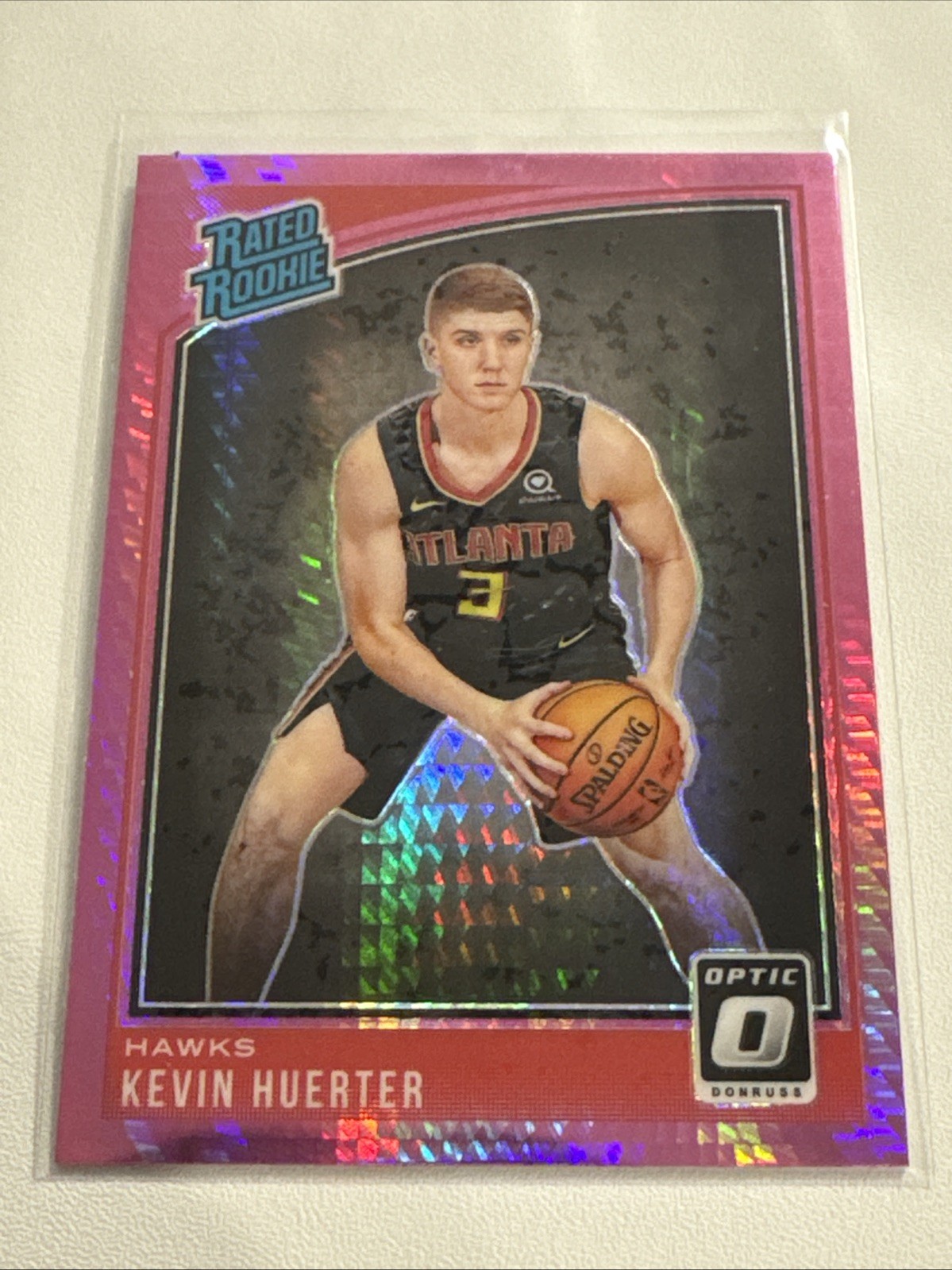 2018-19 Panini Donruss Optic - Rated Rookie Kevin Huerter #184 Pink Hyper Prizm