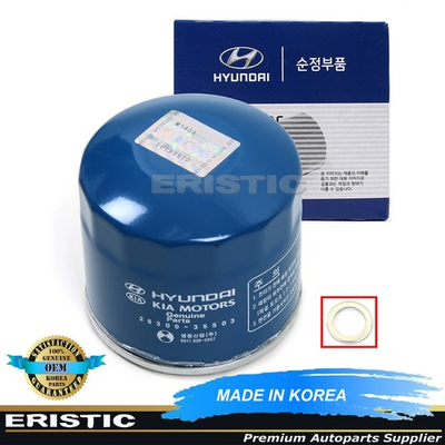 #ad GENUINE Engine Oil Filter w Washer For 86 25 Genesis Hyundai Kia OEM 2630035505 $9.90