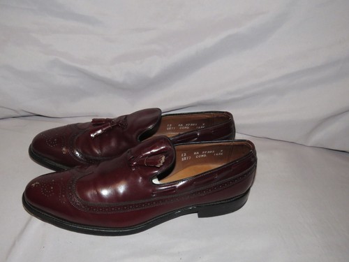 Allen Edmonds Burgunderrot Leder Quaste Halbschuhe Größe 12AA - Bild 5 von 8