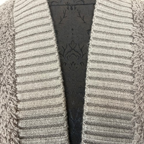 NWT Barefoot Dreams Cozychic Knit Cardigan Rib Trim Driftwood Pockets S BDWCC221 - Picture 3 of 19