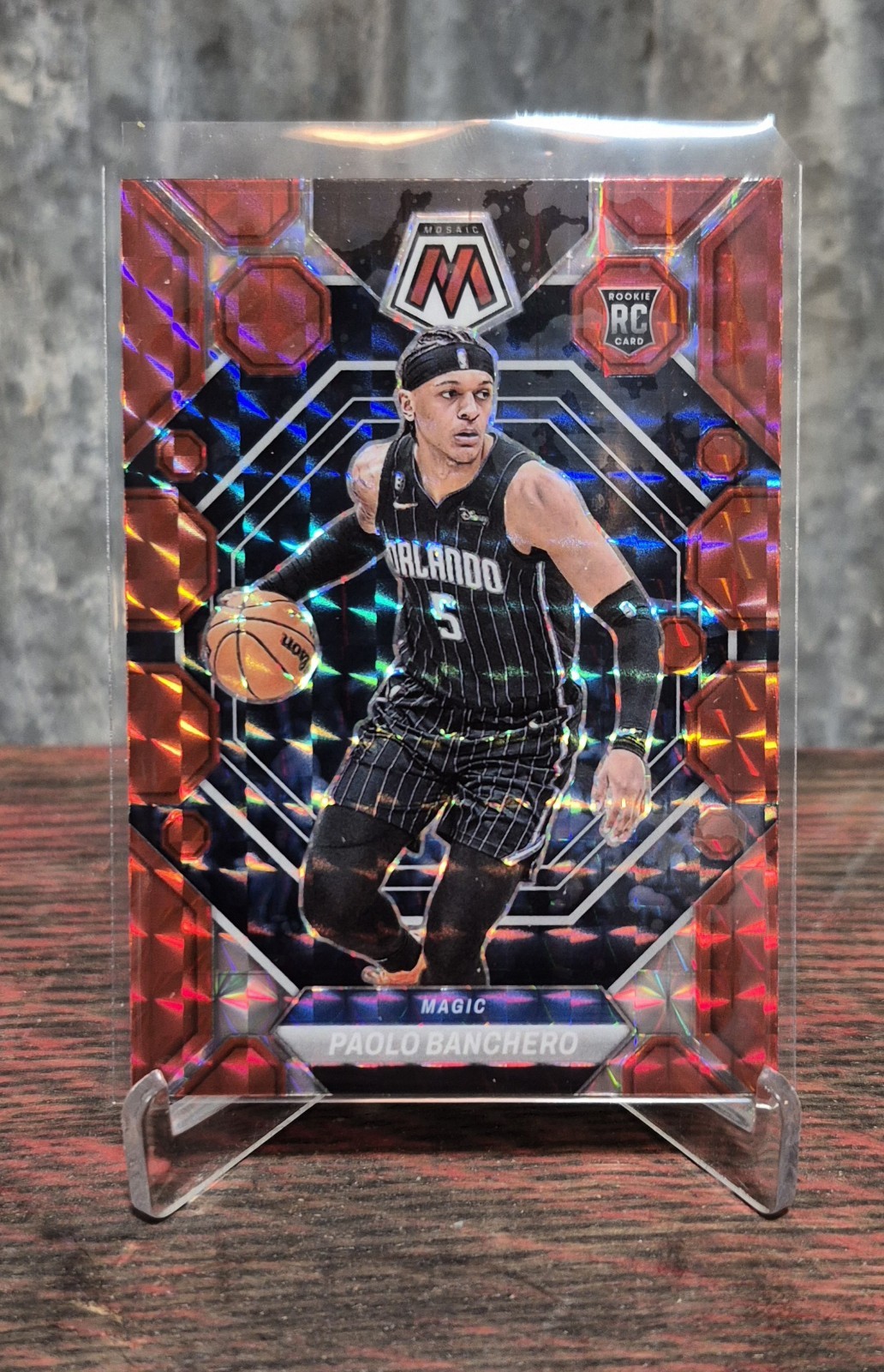 2022-23 NBA MOSAIC RED PRIZM PAOLO BANCHERO MAGIC ROOKIE #231
