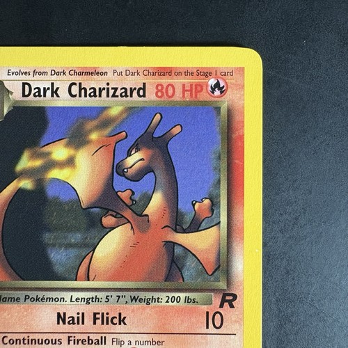 Pokémon Vintage Non-Holo Rare Dark Charizard 21/82 Team Rocket WotC 2000 - Picture 3 of 6