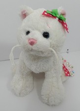 Webkinz Pretty Kitty HM688 White Cat Plush, Ribbon tail, by GANZ