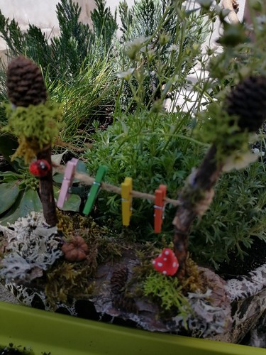 Stendibiancheria da Giardino delle Fate, Stendibiancheria in Miniatura, Accessori da Giardino delle Fate - Foto 5 di 6