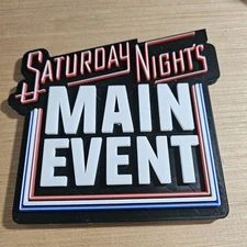 WWE Mattel Saturday Night Main Event Large Logo Accessory
