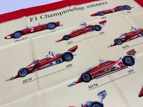 FERRARI FORMULA 1 WORLD CHAMPIONS SILK SCARF | SHAWL | FOULARD | IDEA ACCESSORY - Picture 2 of 7