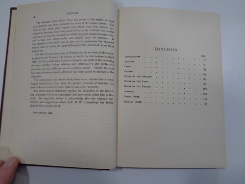 Plato – Apology and Crito 1898 Antique Greek Language Study Textbook - Picture 9 of 10
